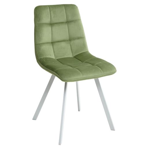 Стул CHILLI SQUARE G108-27 террариумный мох/ белый каркас, велюр М-City