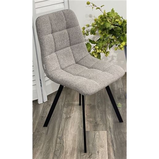 Стул CHILLI SQUARE TRF-08 теплый серый, ткань/ черный каркас М-City