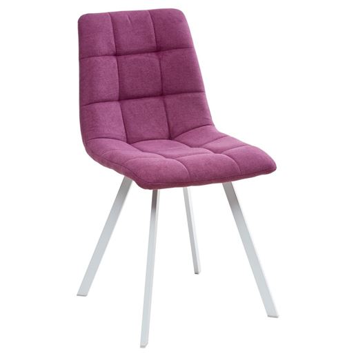 Стул CHILLI SQUARE UF860-15B сияющая орхидея, ткань/ белый каркас М-City