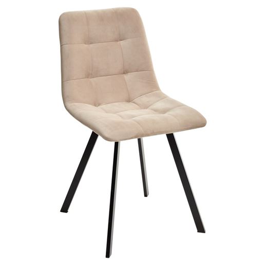 Стул CHILLI-Q SQUARE бежевый #5, велюр / черный каркас М-City