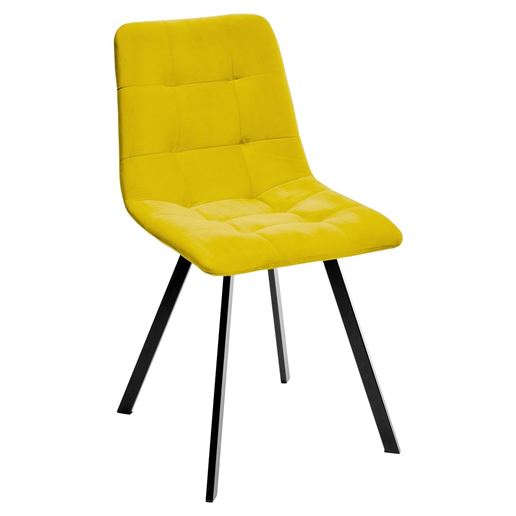 Стул CHILLI-Q SQUARE желтый #H19, велюр / черный каркас М-City