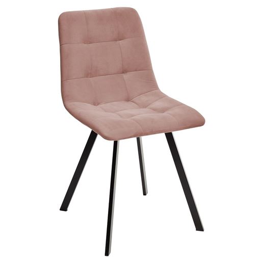 Стул CHILLI-Q SQUARE розовый #15, велюр / черный каркас М-City