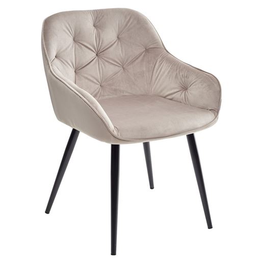 Стул BREEZE G108-10 светлый кварц/ черный каркас, велюр М-City