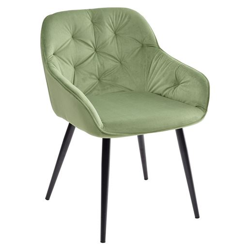 Стул BREEZE G108-27 террариумный мох/ черный каркас, велюр М-City