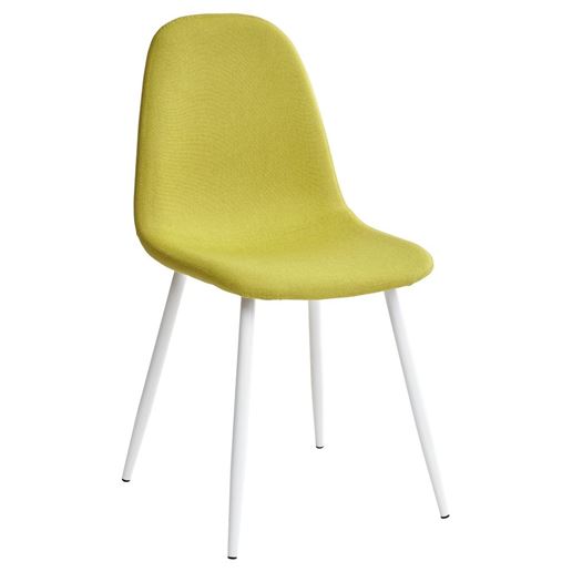 Стул CASSIOPEIA G064-14 салатовый, ткань/ белый каркас  М-City