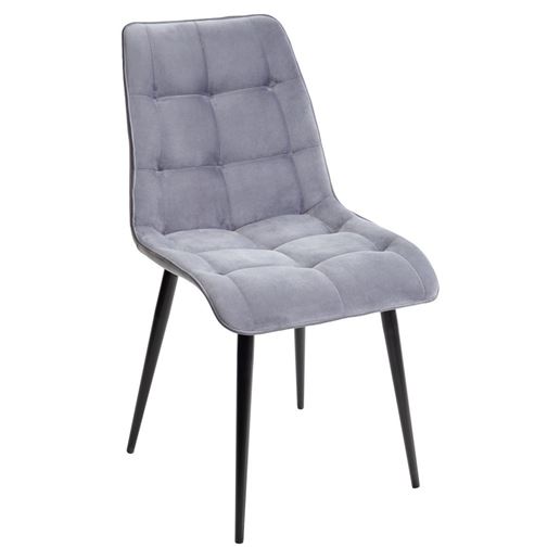 Стул CHIC-Q серый #27, велюр / черный каркас М-City