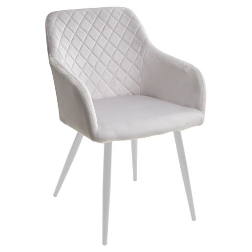 Стул BRANDY BLUVEL-03 светло-серый/ белый каркас, М-City