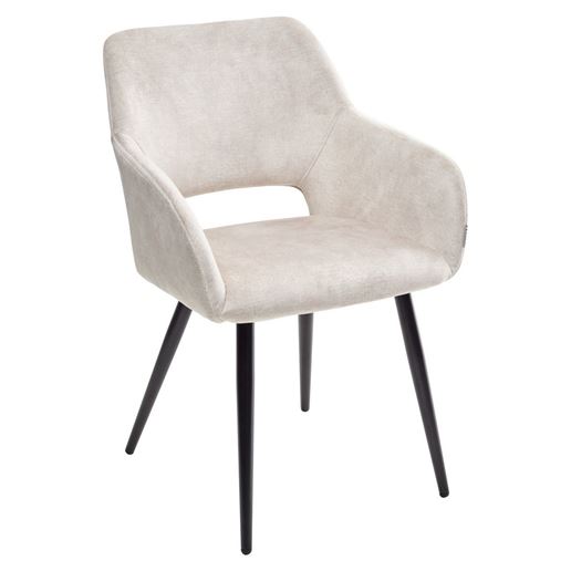 Стул ALLY VBP-206 античный светло-бежевый/ черный каркас M-City