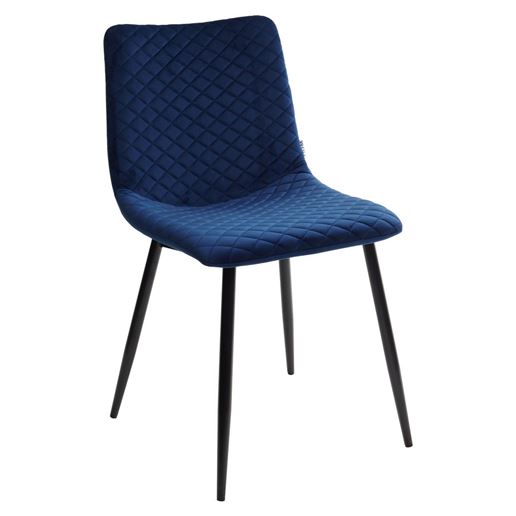 Стул TINTIN BLUVEL-86 NAVY BLUE / черный каркас М-City