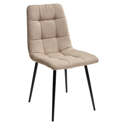 Стул ДИЛАН, цвет темно-бежевый #08, ткань / черный каркас М-City