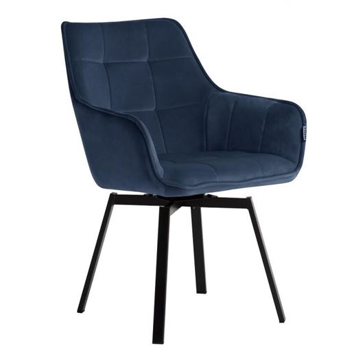 Стул MAVERICK BLUVEL-86 NAVY BLUE/ черный каркас, поворот.360 град.М-City