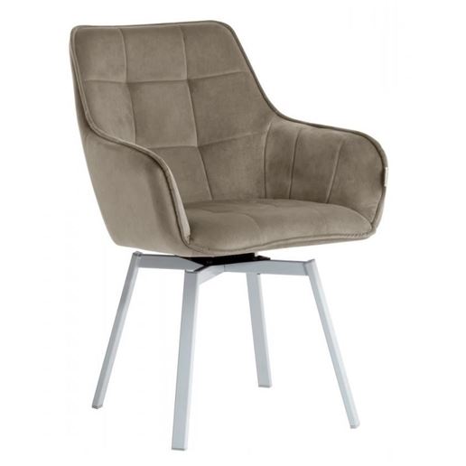 Стул MAVERICK BLUVEL-40 BEIGE/ белый каркас, поворот.360 град. М-City