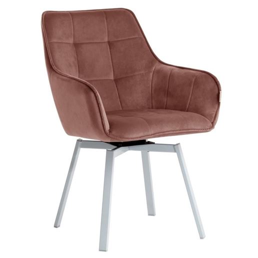 Стул MAVERICK BLUVEL-52 PINK/ белый каркас, поворот.360 град. М-City