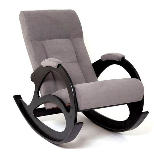 Кресло-качалка К-5 (венге / RS 15 - темно-серый)