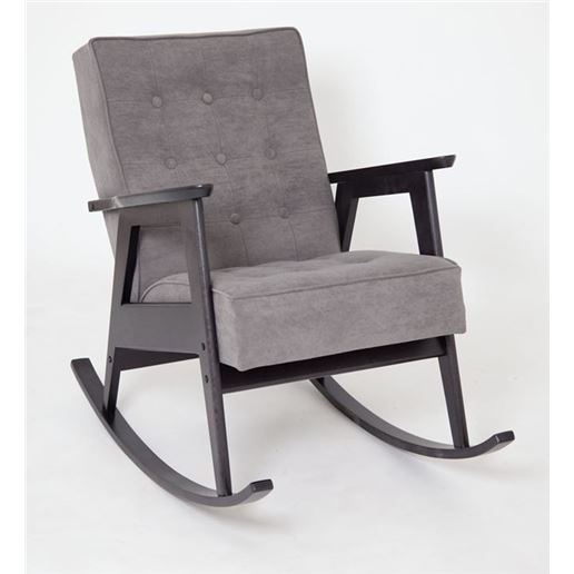 Кресло-качалка РЕТРО (венге / RS 15 - темно-серый)