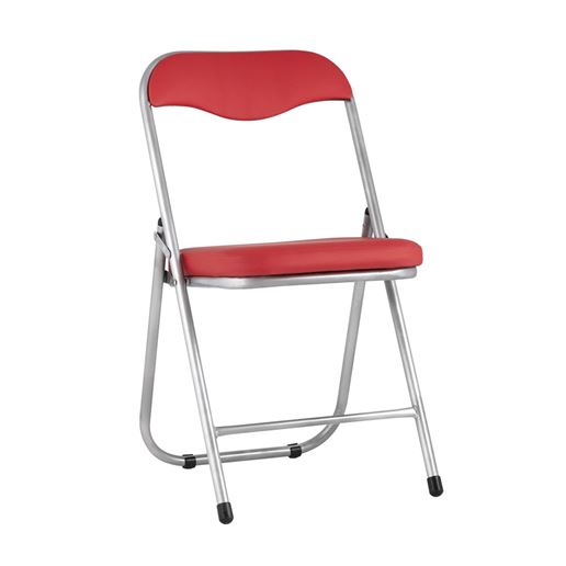 Стул складной ДЖОН металлик, красный