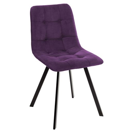 Стул CHILLI-Q SQUARE фиолетовый #H38, велюр / черный каркас М-City