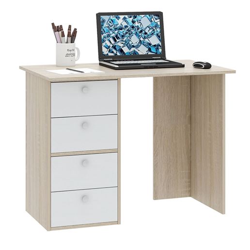 Компьютерный стол Прайм-32 дуб сонома / белый