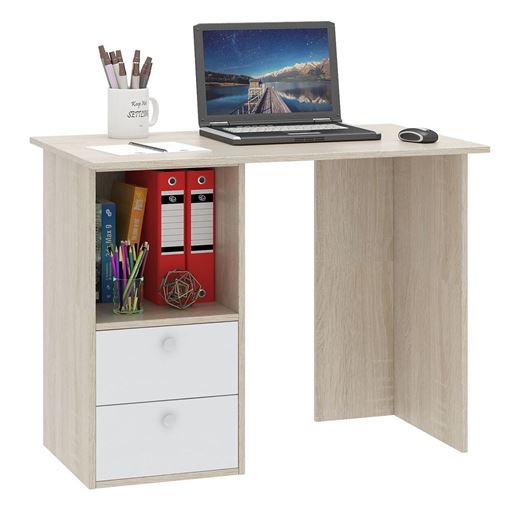 Компьютерный стол Прайм-34 дуб сонома / белый