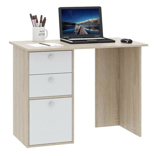 Компьютерный стол Прайм-35 дуб сонома / белый