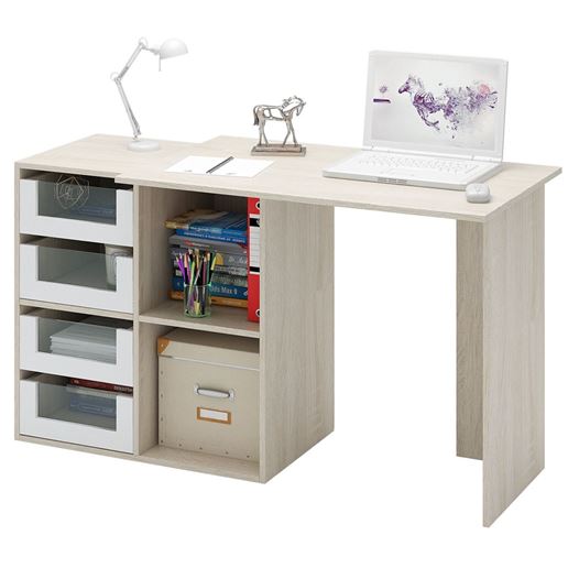 Компьютерный стол Прайм-38 дуб сонома / белый