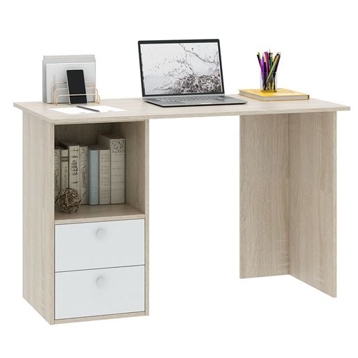 Компьютерный стол Прайм-43 дуб сонома / белый