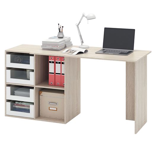 Компьютерный стол Прайм-47 дуб сонома / белый