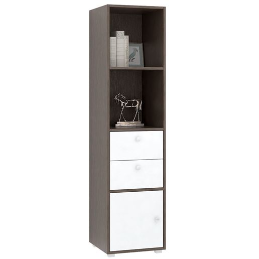 Стеллаж Прайм-41-2 венге / белый