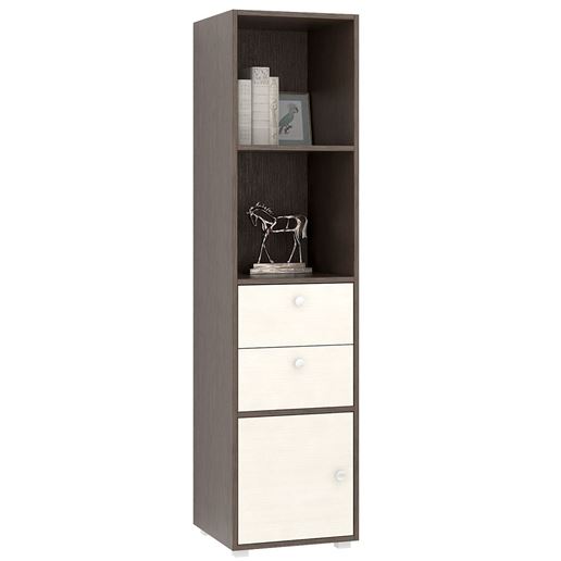 Стеллаж Прайм-41-2 венге / дуб молочный