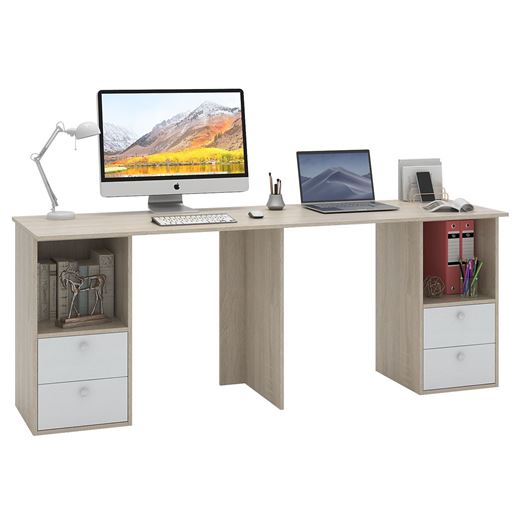 Стол для двоих Прайм-87 дуб сонома / белый