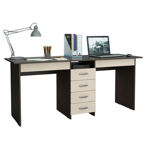 Стол для двоих Тандем-2Я венге / дуб молочный