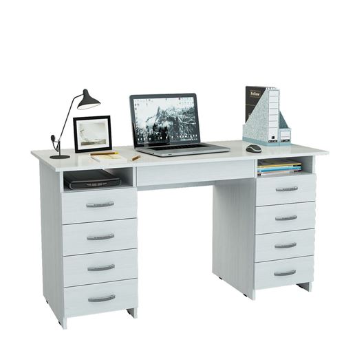 Стол письменный Милан-10Я белый