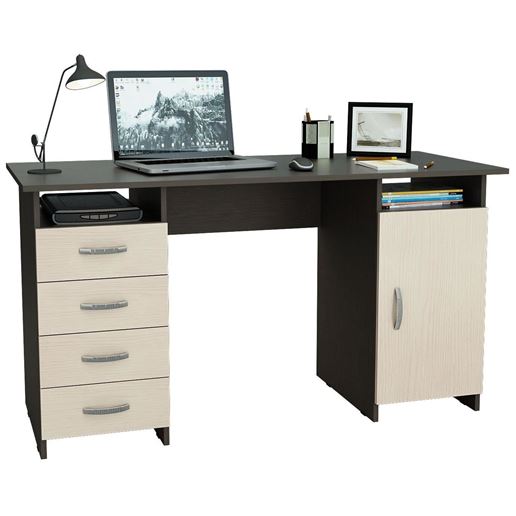 Стол письменный Милан-7 венге / дуб молочный