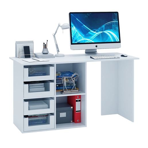 Угловой стол Прайм-68 белый