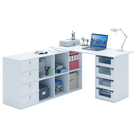 Угловой стол Прайм-83 белый