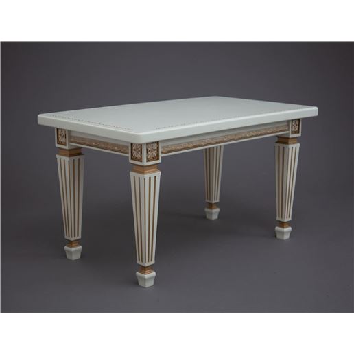 Журнальный стол "Верона"  (1013+патина золото) слоновая кость