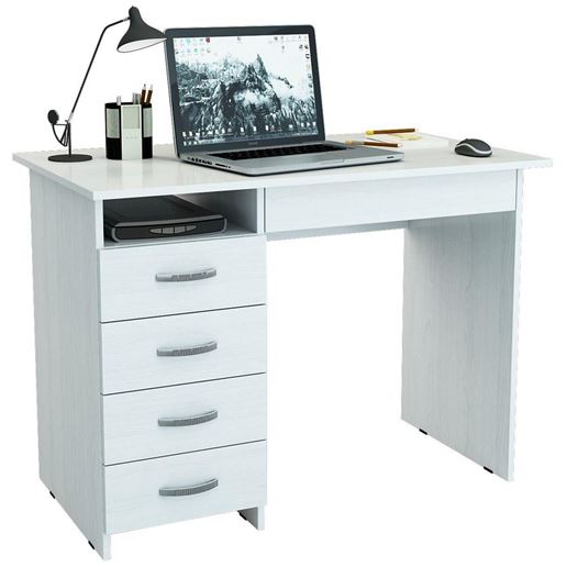 Стол письменный Милан-1 белый