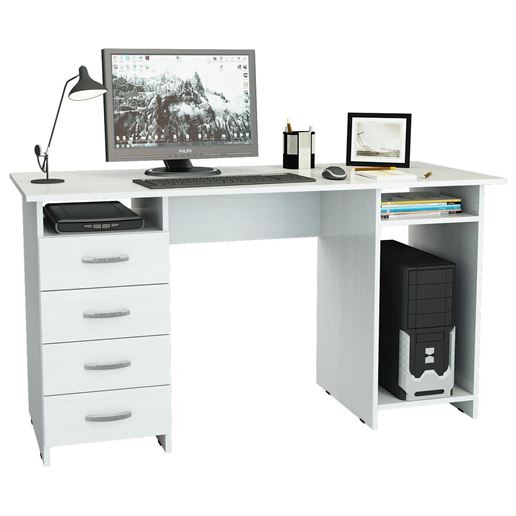 Стол письменный Милан-6 белый