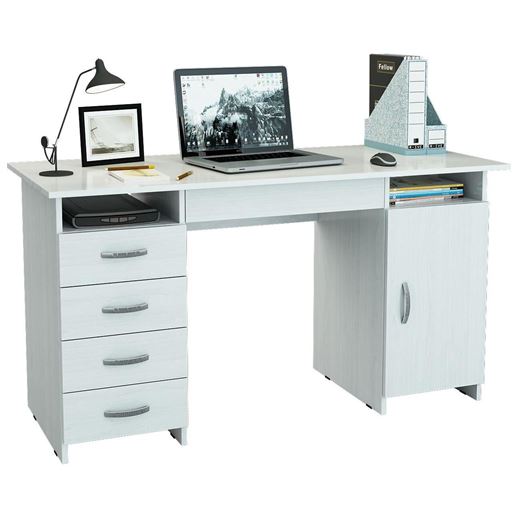 Стол письменный Милан-7Я белый