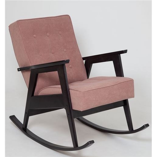 Кресло-качалка РЕТРО (венге / RS 12 - розовый)