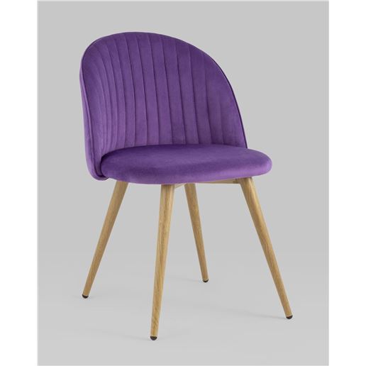 Стул Лион Страйпс велюр лиловый