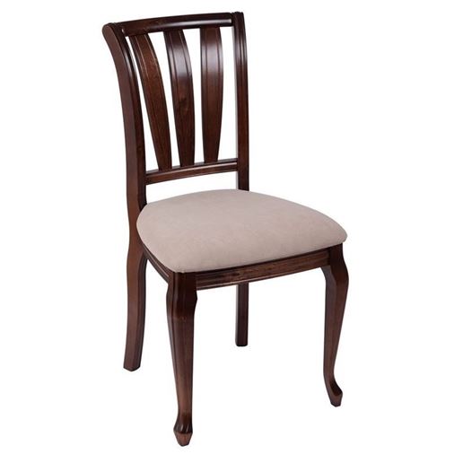Стул с жесткой спинкой Кабриоль  вивальди 04/орех темный тон 7 