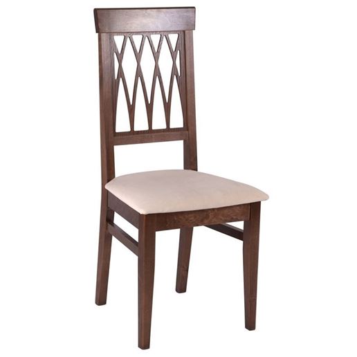 Стул "Кристиан" (ткань: Вивальди 02 /дерево:Тон 7 Орех темный)