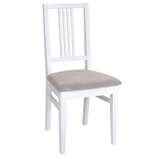 Стул "Никас" (ткань: Вивальди 06 /дерево:Тон 9 Эмаль белая)