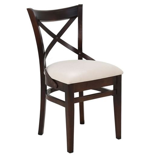 Стул полумягкий "Соло" венский (Тон 7 Орех темный / ткань:Вивальди 02)