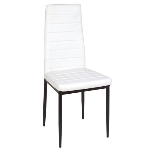 Стул С-105 PIXEL (WHITE PU) ноги чёрные