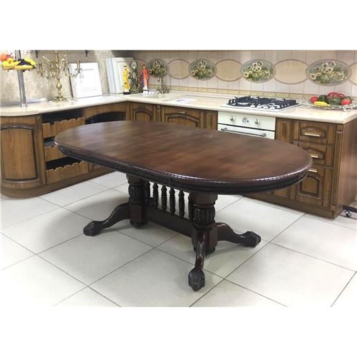 Стол "АЗИЯ-Big" (темный орех, матовый/200х240х280 х106 см.)