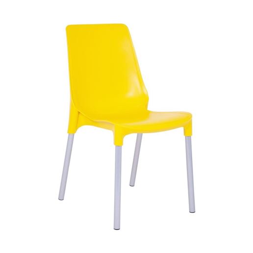 Стул ST 75-SHT (Желтый 1021 / ноги S424 металлические / хром, лак)Sheffilton