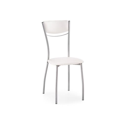 Стул Goki с мягкой спинкой белый полимер / светлый мусс