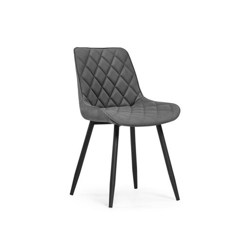 Стул Баодин велюр темно-серый / черный